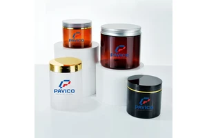 Plastic PET Cosmetic Jars 150ml 200ml ISO 9001 Certified Customizable Color & Printing Vietnam Made